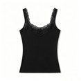 thumbnail image 4 of WAGUTH Women's Lace Trim Camisole Tank Tops Sleeveless Scoop Neck Slim Fit Cami Tops Dressy Casual Tanks for Summer Daily Wear,Black,M, 4 of 4