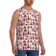 thumbnail image 2 of Balery Rocket Pattern Camisetas sin mangas para hombre, absorbe la humedad y protege contra el mal olor.-3X-Large, 2 of 7