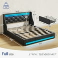 thumbnail image 2 of Greenstell Smart Charging Storage Bed Frame - 900lbs Capacity Noise-Free, Full, Black, 2 of 7