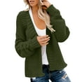 thumbnail image 2 of Lixiuxyad Womens Open Front Cardigan Casual Longline Solid Color Knitted Open Front Cardigan Sweater Outerwear Coat,Green, 2 of 6