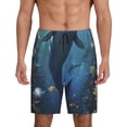 thumbnail image 3 of Lsque Underwater Dolphin Mens Sleep Pajama Shorts,Short Pajama Pants, Cotton Ultra-Soft Knit-XX-Large, 3 of 9