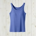thumbnail image 6 of XFLWAM Women's Plus Size Tank Tops with Built in Bras Crew Neck Sleeveless Camisole Trendy Summer Casual Workout Ribbed T Shirts, 6 of 9