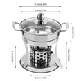 thumbnail image 2 of Portable Stainless Steel Pot Camping Alcohol Stove Burning Outdoor Picnic BBQ, 2 of 16