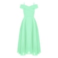 thumbnail image 4 of TiaoBug Flower Girls Chiffon Junior Bridesmaid Dress Off Shoulder A Line Gown, 4 of 5