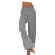 thumbnail image 1 of Pantalones palazzo de lino de cintura alta y pierna ancha para mujer, con cordón y bolsillos, 1 of 6
