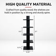 thumbnail image 3 of Proman Products - Mounted Spine Bookshelf, Wall Mounted Shelves, Spine Book Tower (Black), 3 of 7