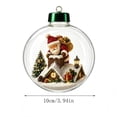 thumbnail image 3 of Light Up Christmas Glass Ball Ornament 3.1 Inches, Warm LED Scene with Santa Tree for Holiday Hanging Decor, 3 of 7