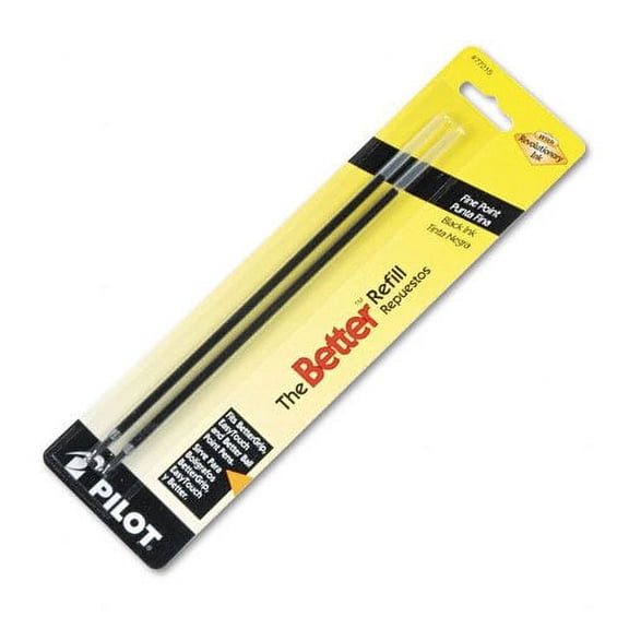 Pilot : Refill, Non-retract Better/BetterGrip/EasyTouch Ballpoint, Fine, BLK, 2/pk -:- Sold as 2 Packs of - 2 - / - Total of 4 Each