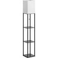 thumbnail image 7 of Floor Lamp with Shelves for Living Room, 3 CCT LED Bulb, Storage Tower with White Linen Shade for Bedroom, Office, 7 of 7