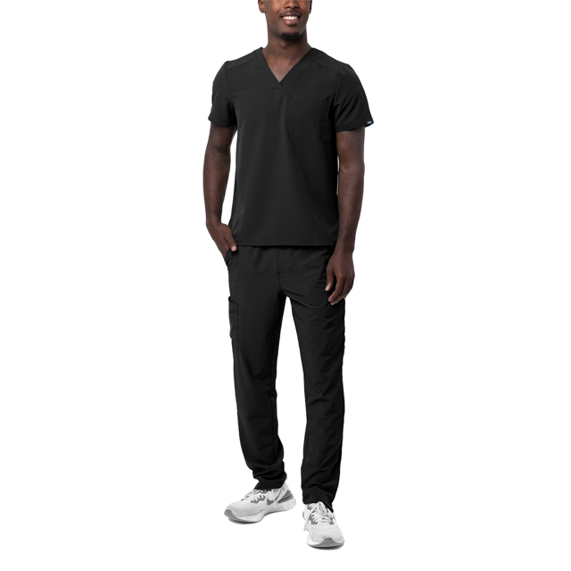 Adar Addition Ensemble de Sarrau Go-Basic pour Hommes - Haut de Sarrau Classique à Col en V et Pantalon de Sarrau Cargo