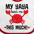 thumbnail image 4 of Inktastic Yaya Loves Me Grandson Boys or Girls Baby Bib, 4 of 4