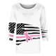thumbnail image 5 of Camisetas Casuales de las Mujeres Impresas 3/4 Manga Blusa Cuello Redondo Estante de Imitación, Moda Casual Top para las Mujeres, 5 of 5