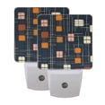 thumbnail image 6 of Yayeee LED Plug in Night Light for The Home with Auto Dusk to Dawn Light Sensors, 2 Pack, Orange Checkered Pattern, 6 of 6