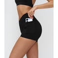 thumbnail image 4 of PISONIC Workout Sets for Women Crossover High Waist Biker Shorts Sports Bra 2 Piece Gym Yoga Outfits, 4 of 7