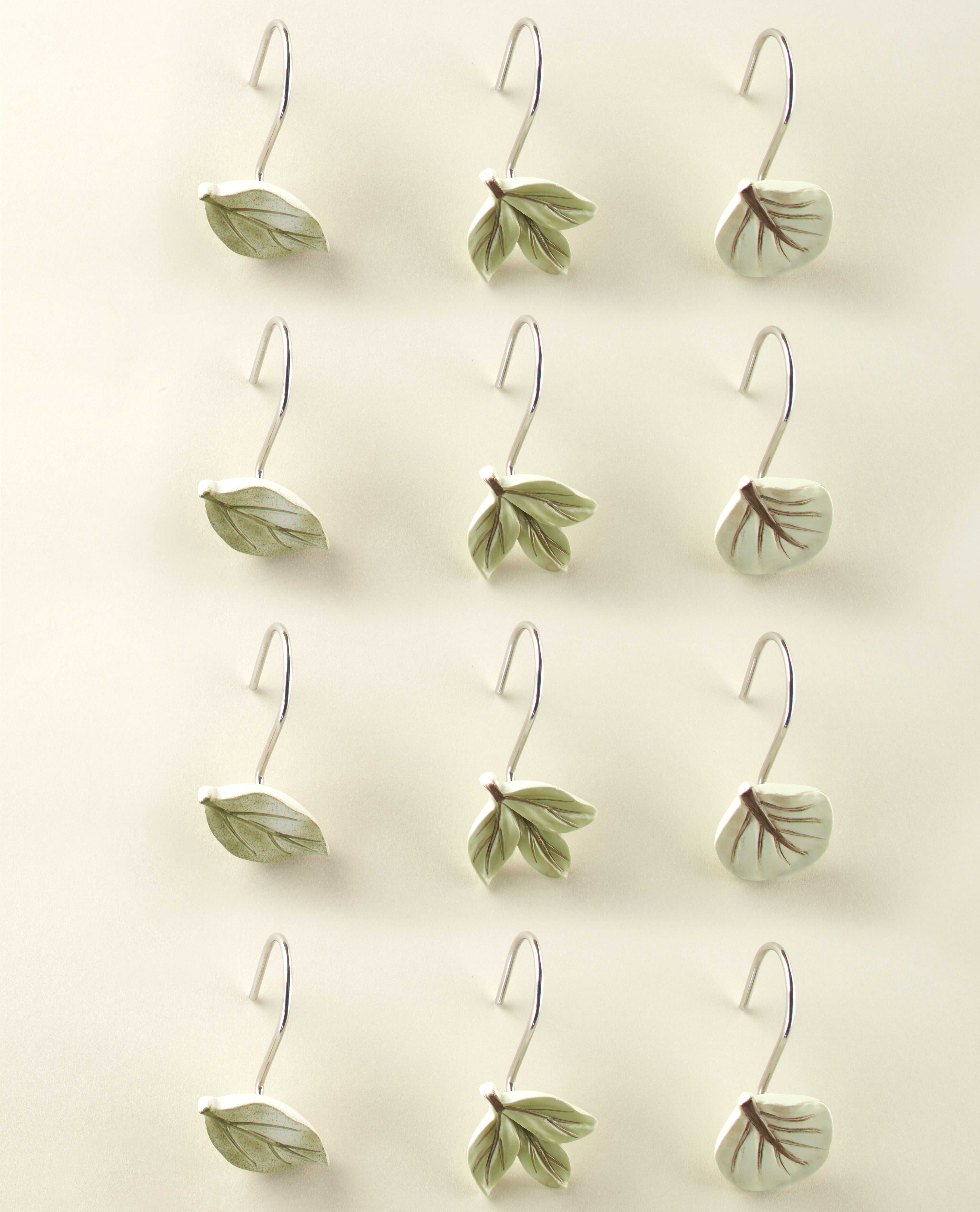 leaves shower curtain hooks