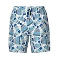 thumbnail image 4 of Lsque Mens Swim Trunks Winter Knit Hat and Socks Pattern - Bathing Suit Compression Liner - Beach Swim Shorts Swimwear - (S-3XL) - Stretch Quick Dry -Small, 4 of 9