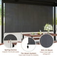 thumbnail image 3 of Vicllax Outdoor Patio Blinds Sun Shades Spring Roller Shade with Valance for Patio, Gray, 8'Wx8'H, 3 of 9
