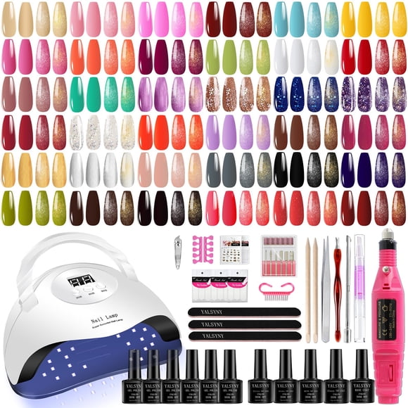 Kit de esmalte de uñas en gel YALSYNY con lámpara UV y broca