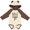 Natural & Brown w Ears, variant on Inktastic Future Tennis Player Gift Boys or Girls Long Sleeve Baby Bodysuit