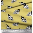thumbnail image 2 of Soimoi Cotton Cambric Fabric Basset Hound Dog Print Fabric by The Yard 42 Inch Wide, 2 of 3