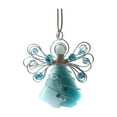 thumbnail image 2 of Handmade Sea Glass Angel Ornament - 3.46 Inch 2D Acrylic Christmas Decoration for Advent Calendar & Tree Decor, 2 of 6