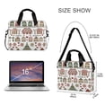 thumbnail image 3 of FORMRS 16" Laptop Bag Carrying Sleeve Case with Handle Travel Shoulder Briefcase, Green Nordic Christmas House, 3 of 8
