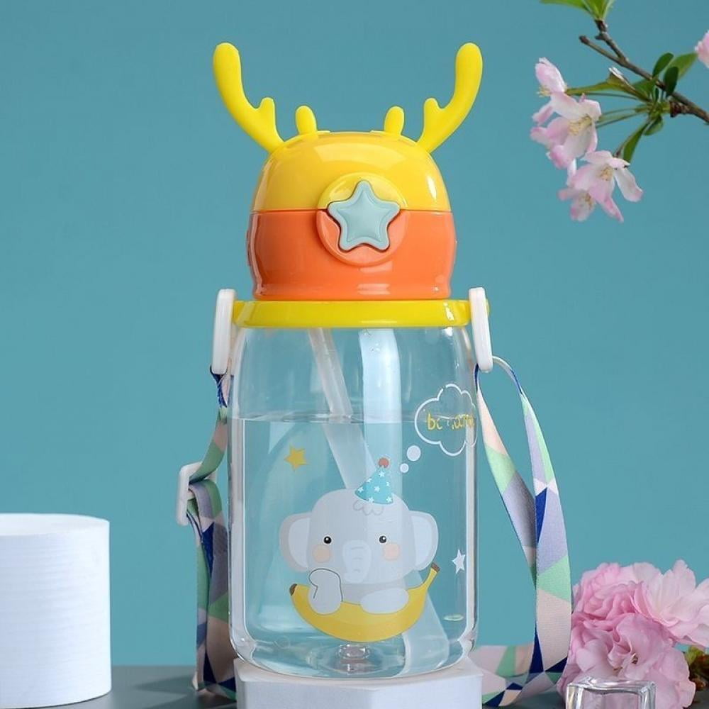 Kids Water Bottle with Straw,20oz Toddlers Reusable Travel School