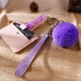 thumbnail image 4 of facefd Key Chain Ring Plush Ball Hanging Buckle Portable Keychain Holder Backpack Wallet Bag Decoration Keyring Pendant for Girls White, 4 of 9