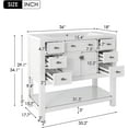 thumbnail image 2 of 36'' Bathroom Vanity with Top Sink,Modern Bathroom Storage Cabinet with 2 Soft Closing Doors and 6 Drawers,Single Sink Bathroom Vanity, 2 of 6