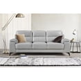 thumbnail image 3 of Lexicon Mischa Leather 2-Piece Upholstered Sofa Set in Silver Gray, 3 of 10