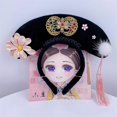 thumbnail image 1 of Diadema de rejilla de estilo chino para Año Nuevo, tocado de princesa de estilo palaciego, borla de flor de mariposa antigua, bandera para la cabeza, 1 of 6