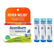 Boiron Aconitum Napellus 30C Homeopathic Medicine Relief from Fever, Hot and Dry Skin, Cough, and Restlessness - 3 Count (240 Pellets)