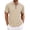 BF32_Khaki, variant on Lumtrix Mens Quarter Zip Polo Shirts Casual Summer Knit Textured Short Sleeve Tops Beach Vacation Stretchy Golf Shirts Navy 3XL