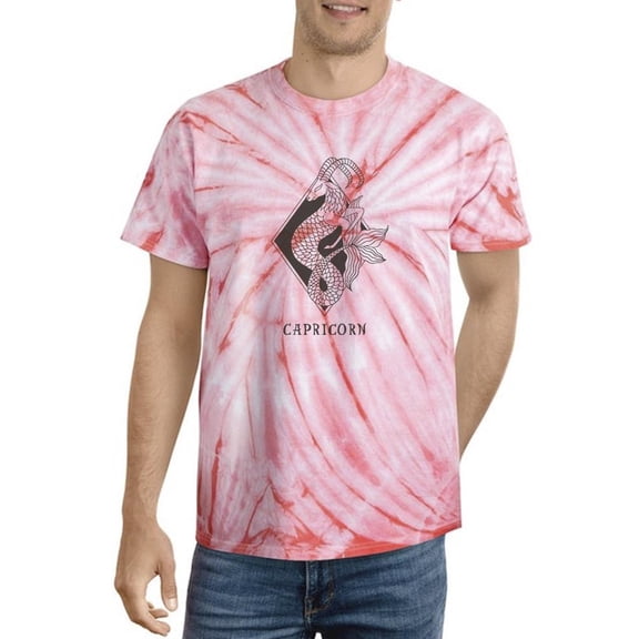 Outline Zodiac Sign Capricorn Tie Dye Cyclone Men -Image by Shutterstock, Male Medium