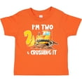 thumbnail image 3 of Inktastic I'm 2 and Crushing It Construction 2nd Birthday Boys or Girls Toddler T-Shirt, 3 of 5