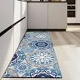 thumbnail image 4 of Blue Ethnic Mandala Pattern Kitchen Rug Mat,Kitchen Runner Rugs Non Skid Washable,Decorative Kitchen Floor Mats for Kitchen,Sink,Laundry,17"X47", 4 of 5