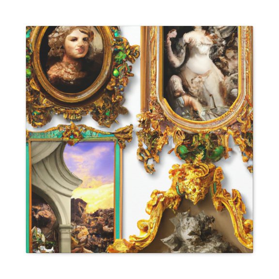 Bright Gold Undulating Waves - Canvas