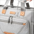 thumbnail image 3 of DEFAHN Diaper Bag, Gray Baby Tote Bag with 15 Pockets, Waterproof Large Capacity for Travel, 3 of 9