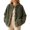 Green, variant on Warm Jackets for Women Long Sleeve Crew Neck Solid Color Winter Heart Print Button Pocket Fleece Lined Jackets