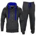 thumbnail image 1 of Casual Solid Tracksuit Zipper Hooded Sweatshirt, 1 of 3