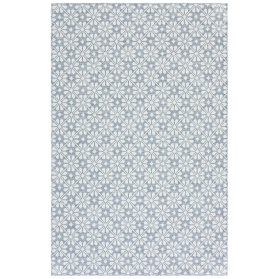SAFAVIEH Martha Stewart Hampton Diamond Indoor/Outdoor Area Rug, Navy/Ivory, 4' x 6'