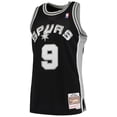 thumbnail image 2 of Men's Mitchell & Ness Tony Parker Black San Antonio Spurs Hardwood Classics Swingman Jersey, 2 of 3