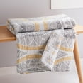thumbnail image 2 of Levtex Home - Luiza Ochre - Quilted Throw - 50x60in. - Medallions in Grey and Yellow - Reversible Pattern - Cotton Fabric, 2 of 4