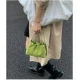 thumbnail image 3 of Bolsos de ante vintage para mujer, bolso de mano, bolso de cubo con cordón, bolso de hombro tipo bandolera, bolso de uso diario,Verde, 3 of 8