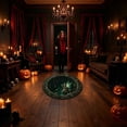 thumbnail image 5 of Halloween 3D Optical Illusion Round Area Rug, 24in Ghost and Spirit Stone Well Visual Floor Mat, Washable Decorative Carpet for Entryway, Bedroom, Porch & Halloween Party Decor (B), 5 of 6