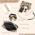 thumbnail image 3 of FORMRS Women Crossbody Purse with Chain Strap Vegan Leather Shoulder Handbag, Brown Flowers, 3 of 7