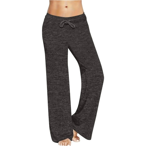 Flare Leggings for Women Bootcut Wide Leg Yoga Lounge Pants with Pockets Casual Long Comfy Activewear Athletic High-Waisted Sweatpants Black S