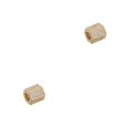 thumbnail image 2 of Jumpingount Cuentas de cobre, accesorio hexagonal, joyas de mano para adultos, Ornamental a juego para doméstico, artesanal, oro blanco Blanco Hao Oro 2piezas, 2 of 6