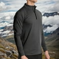 thumbnail image 4 of Breathable Lightweight Long Sleeve Sweatshirts Running Athletic Golf Gym Shirt Quick Dry Mens Quarter Zip Pullover, 4 of 14