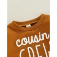 thumbnail image 4 of ZAXARRA Baby Girl Boy Romper, Long Sleeve Round Neck Letters Print Loose Crotch Button Short Romper, 4 of 7